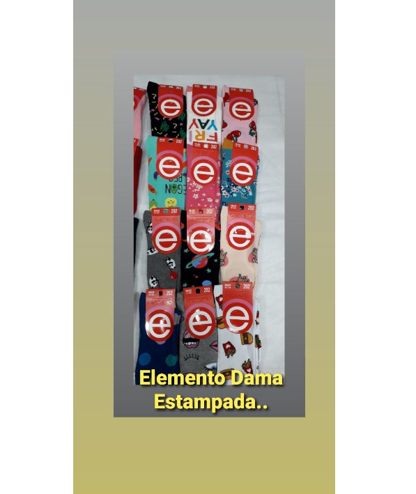 Medias Estampadas ELEMENTO Dama x Docena
