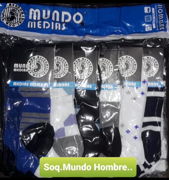Soquete MUNDO Hombre Estampado x Docena